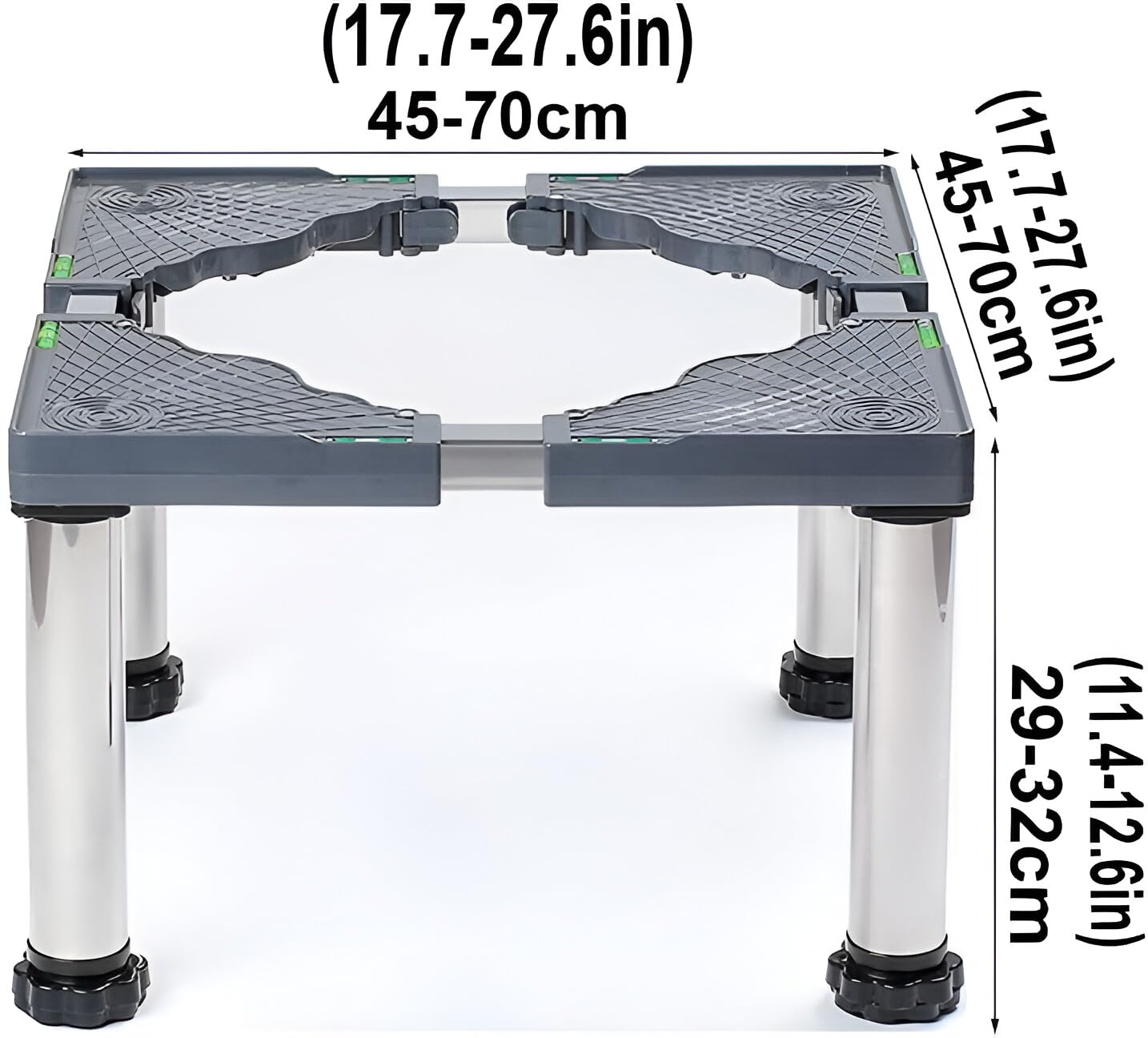 Klimaanlage Sockel Untergestell Luftkühler-Mit 4 Stabilen Füßen Höhe 25cmGefrierschranksockel 45-70cm verstellbare für Eismaschine Edelstahl-Gefriergerät-Kühlschrank-Regalhalter
