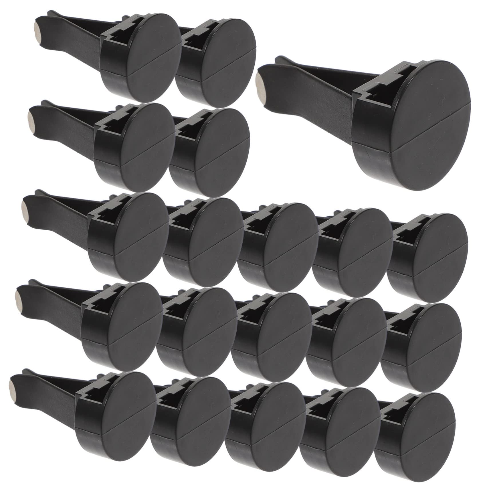 Sosoport Clip de Ventilation Voiture en Métal et Plastique Noir, Désodorisant à Clip pour Grille d'Aération, Installation Facile, Usage Longue Durée, Pack de 100 Pièces pour Décoration Auto