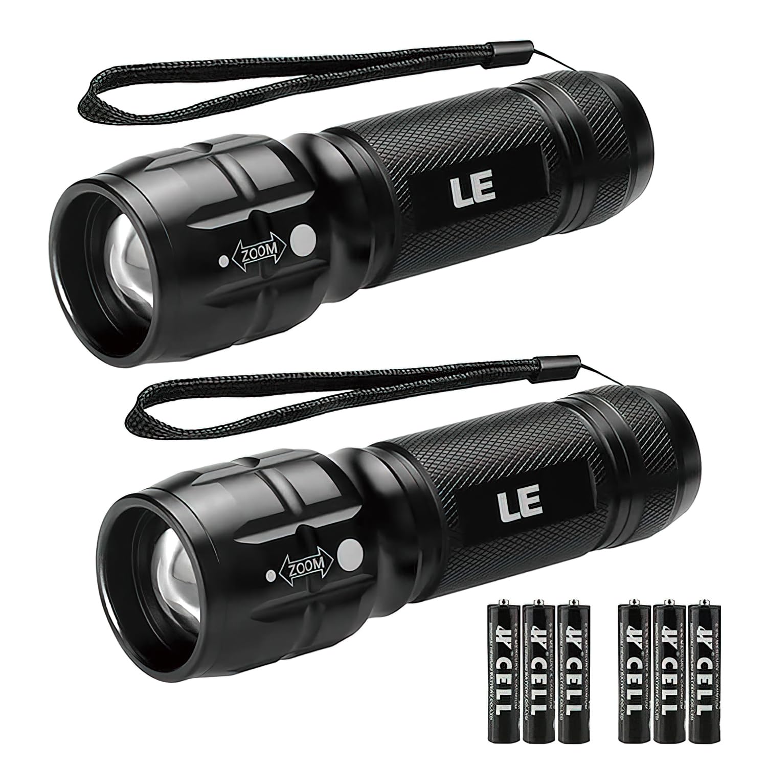 Lighting EVER LED Flashlights High Lumens, Small Flashlight, Waterproof, Adjustable Focus Flash Light for Outdoor, Emergency, Camping, AAA Batteries Included, 2 PackLighting EVER LED Flashlights High Lumens,…