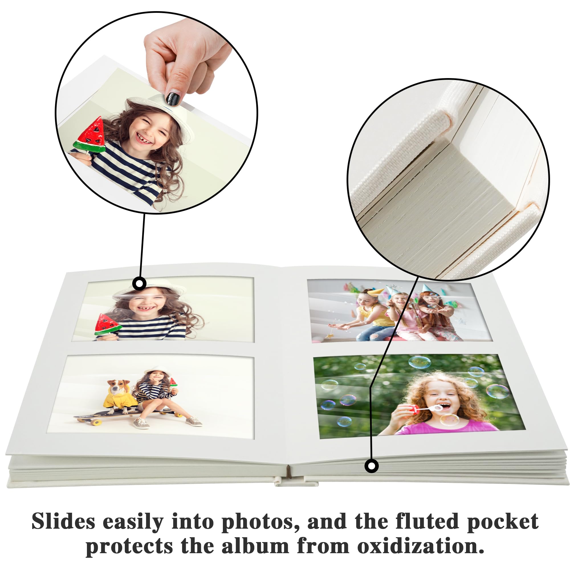 Vienrose Kleines Fotoalbum Einsteckalbum 10 x 15 für 60 Bilder, Premium-Fotobuch mit Leineneinband und Platz für Notizen, ideal für Hochzeitsalben, Erinnerungsbücher und Reisetagebücher (Anthrazit)