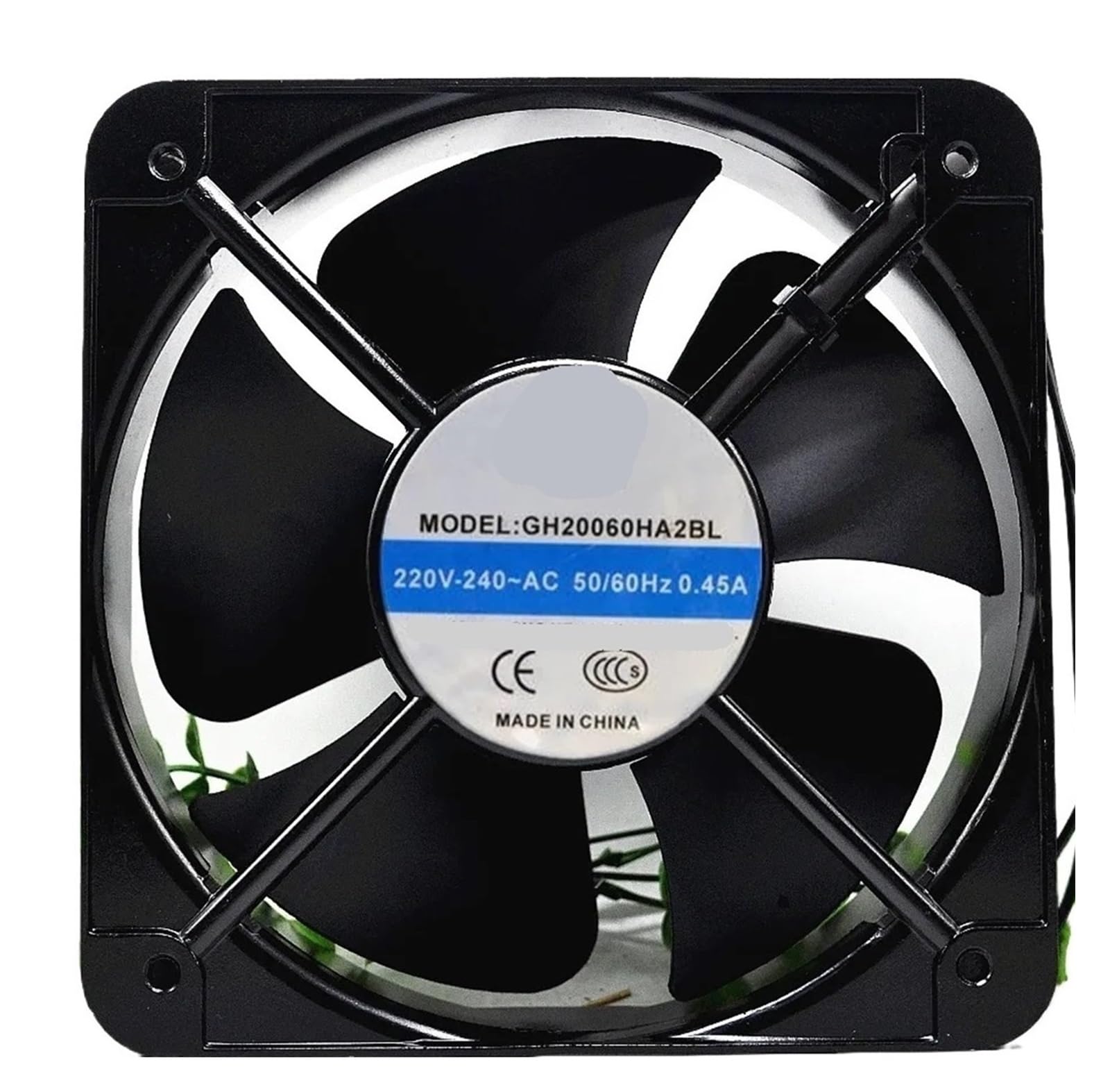 CXDFRSER GH20060HA2BL AC 220V-240V 0.45A 50/60HZ 22060 22CM 220 * 220 * 60mm 2 Wires Cooling Fan
