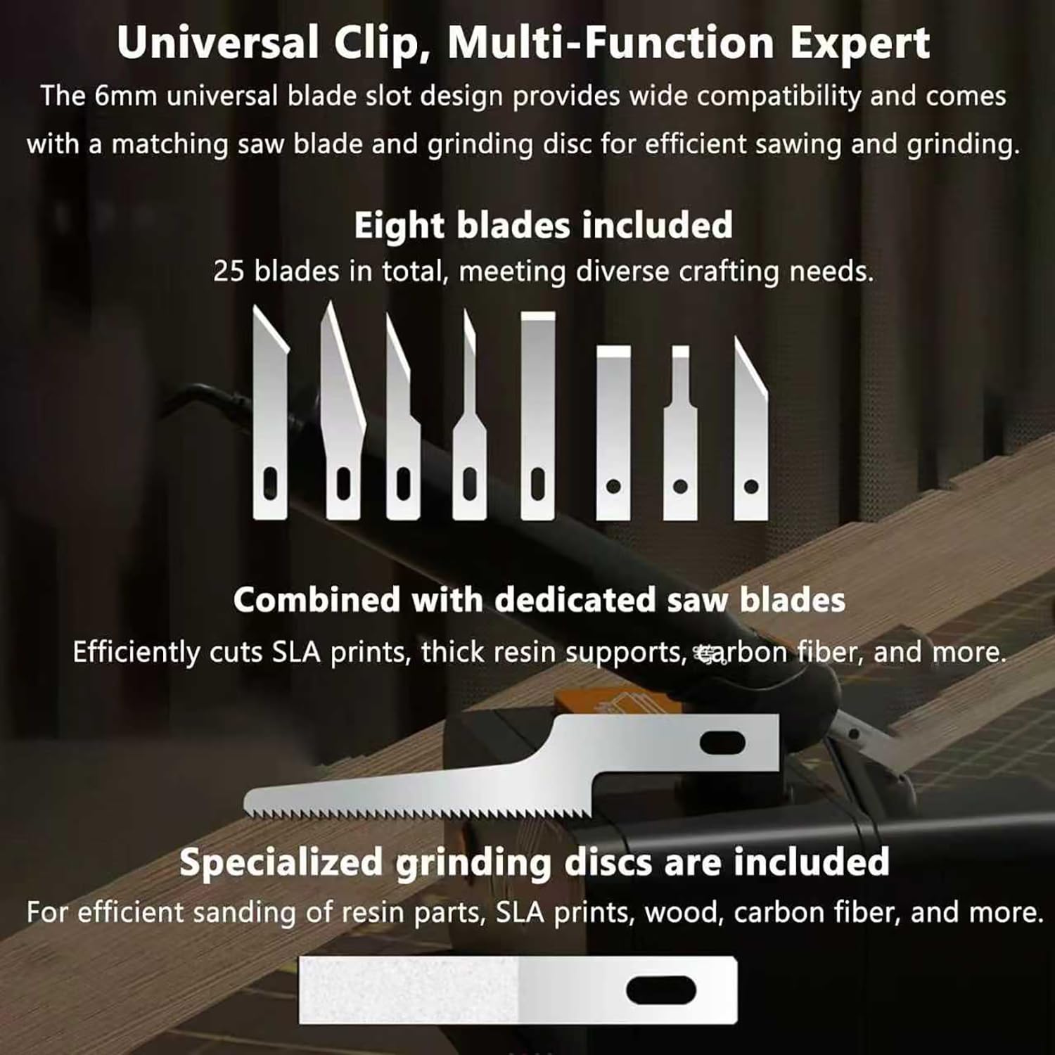 Cuchillo Cortador Ultrasónico, Cuchillo Eléctrico Ultrasónico Para Tallar, 3 Niveles De Potencia Ajustables, Compartimento Integrado Para Guardar La Cuchilla, Para Refinar Impresiones, Modelos 3D, PVC