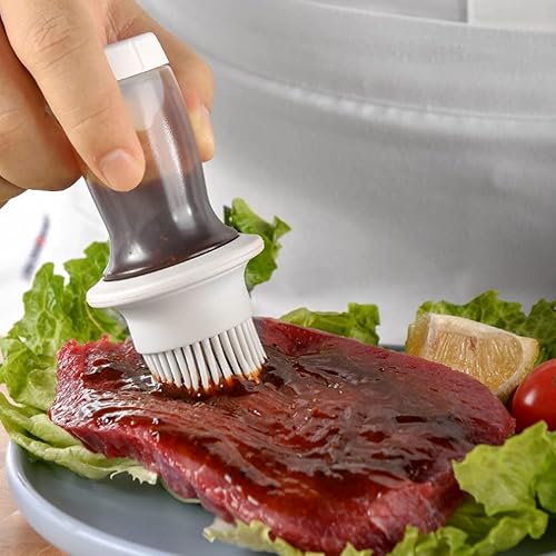 Miniatura 4 de Botella dispensadora de aceite de 2.0 fl oz para cocina, dispensador de aceite con cepillo, cepillo de silicona de grado alimenticio, dispensador de