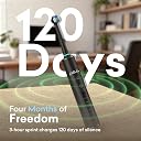 Abelia Rotating Electric Toothbrush for Adults | Rechargeable Oscillating Brush | 8 Round Heads, 5 Modes, 3 Intensity Levels, 2 Min Timer | Waterproof | 2-Year Warranty | Black gallery image