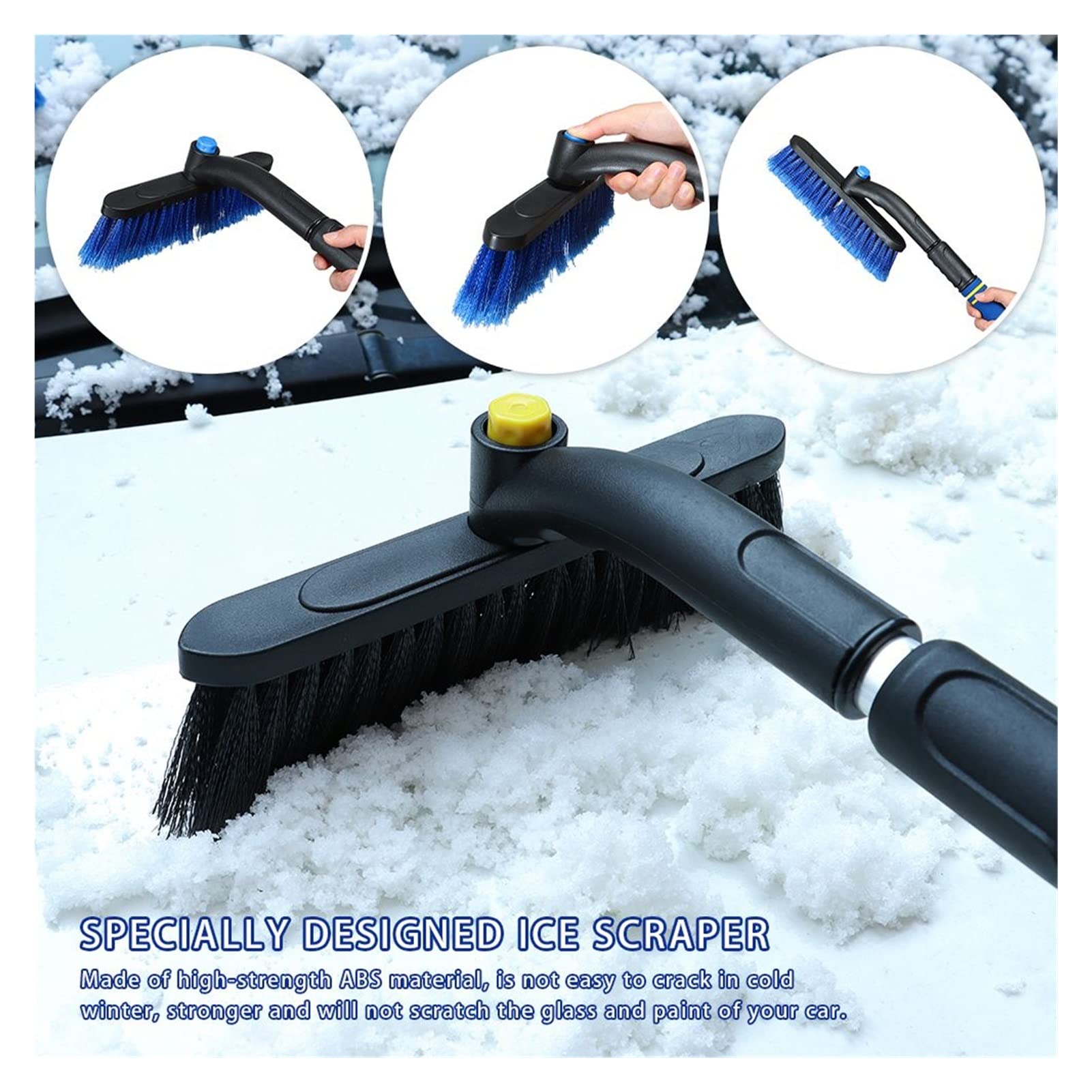 Brosse à Neige pour Pare-Brise 1 PC Brosse à Neige Extensible pour Pare-Brise de Voiture avec poignée en Mousse Compatible avec Camion SUV Véhicule Windows Grattoir à Neige Déglaçage