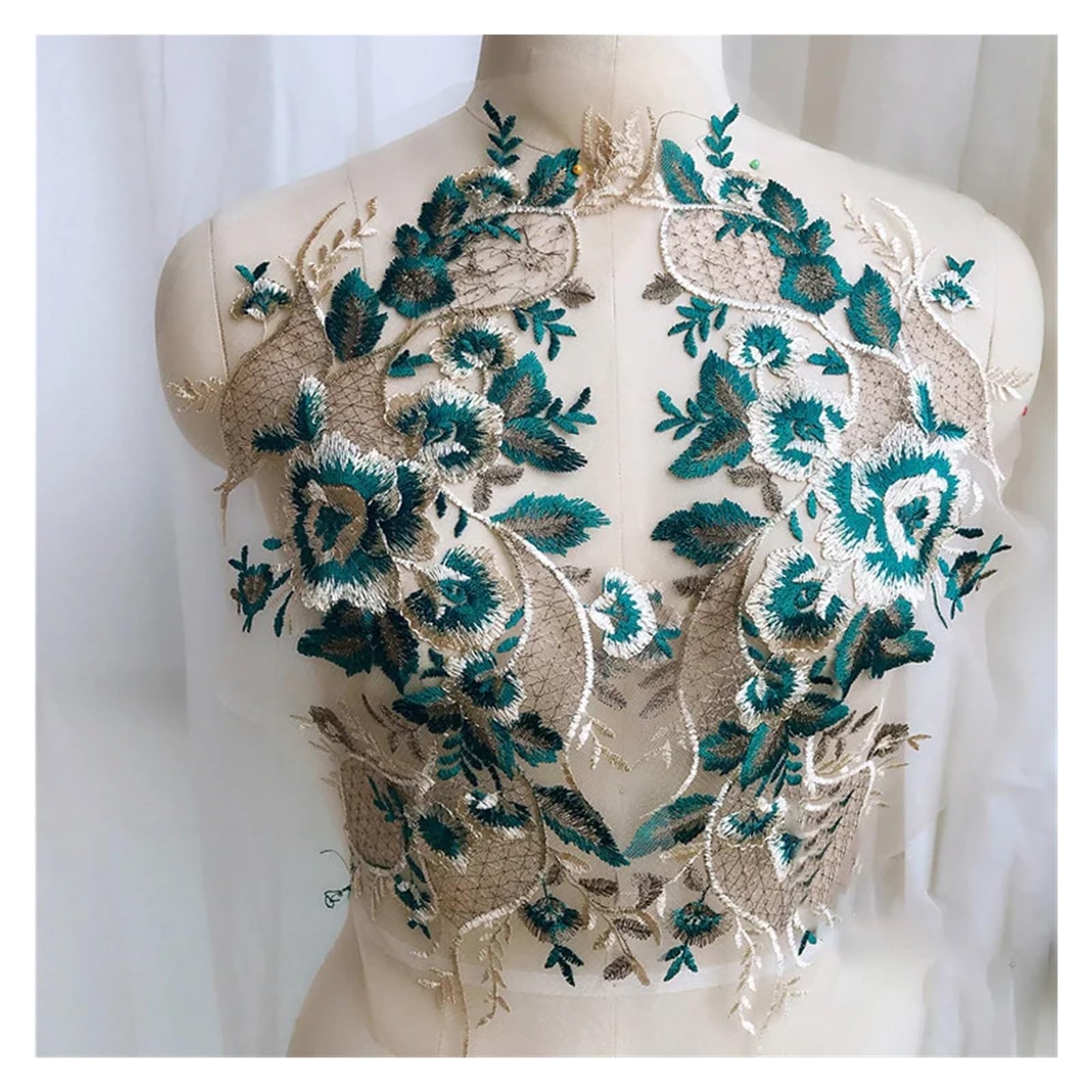 Patchs brodés en dentelle 3D vêtement tissu mousseline couture Style3