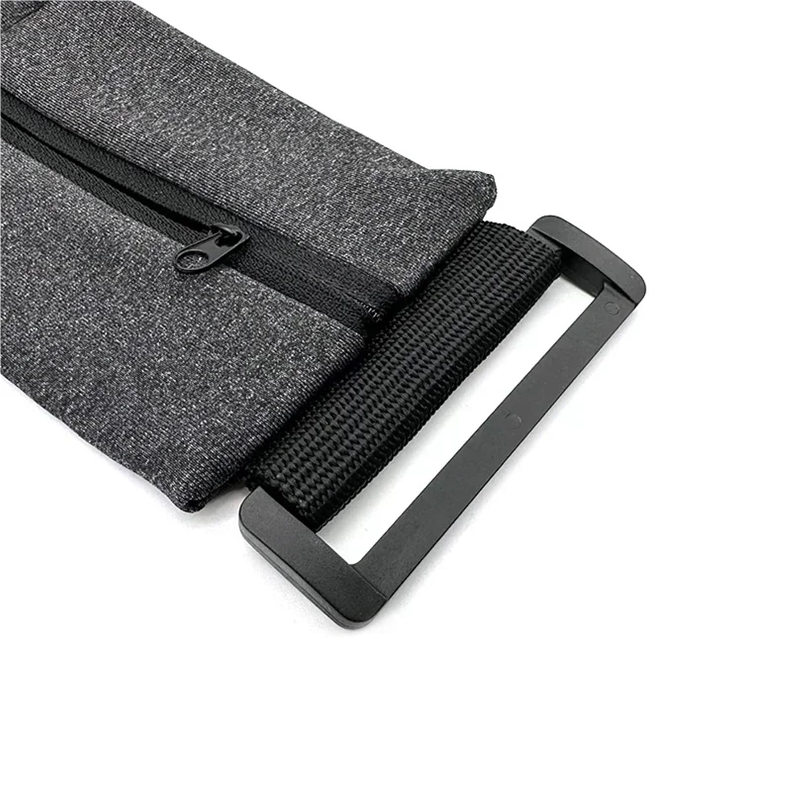 Bolsa Deportiva con Cintura elástica Reflectante, Bolsillo Doble Cremallera, for Correr, Gimnasio, Yoga, riñonera for teléfono para Trotar(Black)