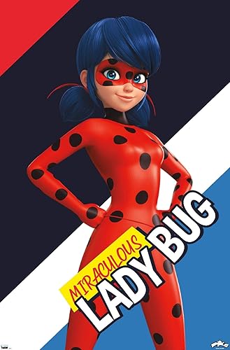 Trends International Miraculous - Póster de pared de mariquita, 19 pulgadas de largo x 13 W, versión premium sin marco