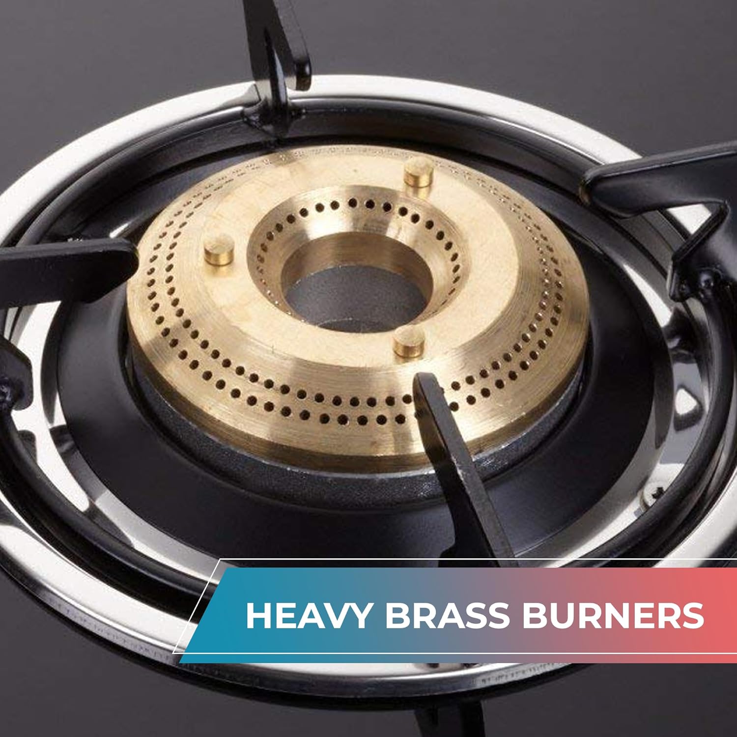 Elica Vetro Glass Top 4 Burner Gas Stove (CT VETRO 460 BLK)Open,Black - Image 4