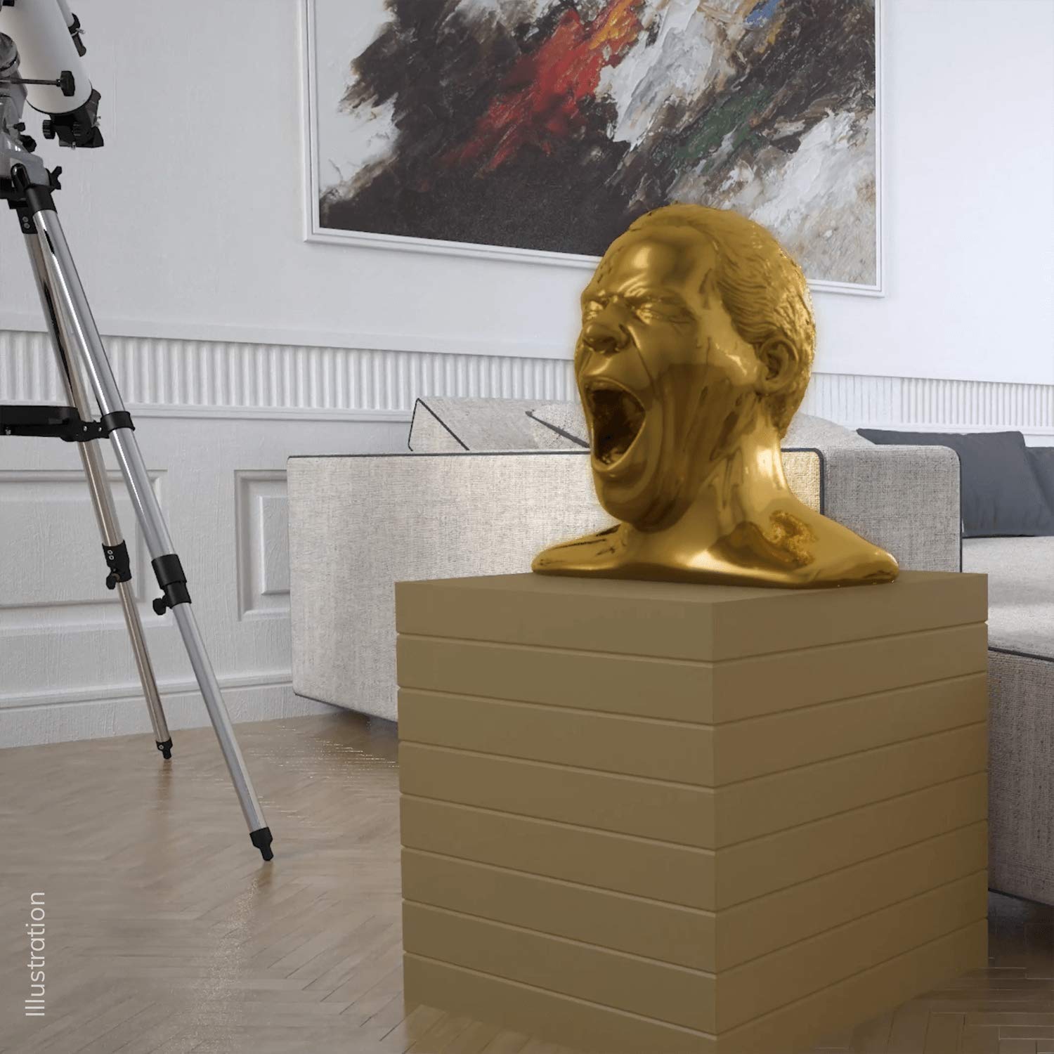 OEHLBACH Scream Unlimited Plus - Soporte Exclusivo para Auriculares en Forma de Cabeza de Oehlbach, Almacenamiento óptimo de Auriculares más Grandes (Fabricados en Alemania), Hecho a Mano, Color