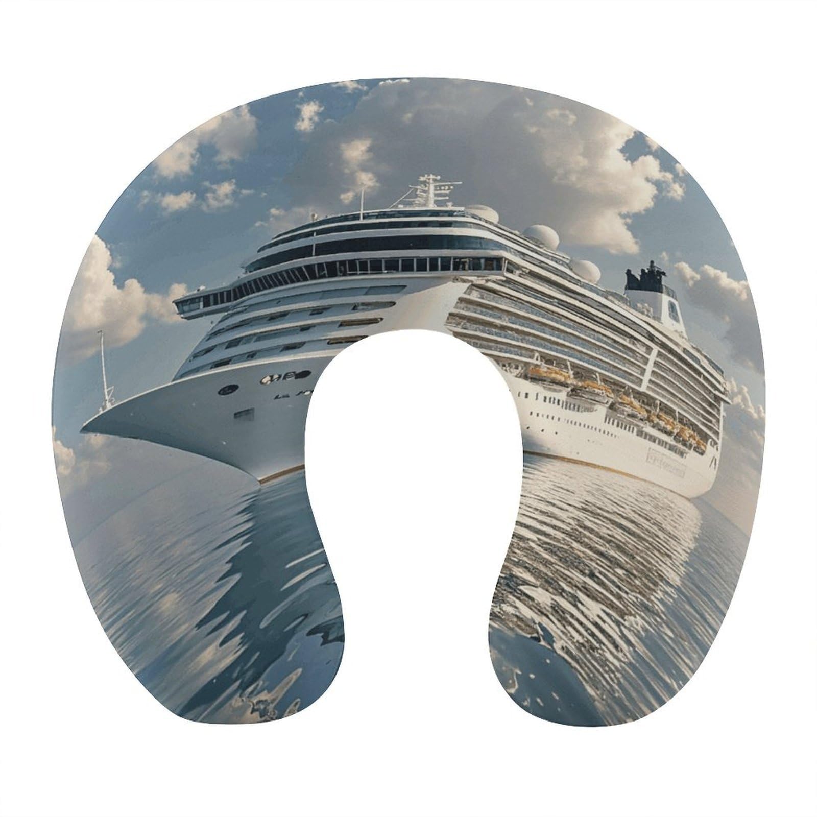 FekiLoot Cruise Ship Travel Pillow U Shaped Neck Pillow Comfortable Memory Foam Pillow Portable Soft Headrest Lightweight Neck and Head Support for Planes Trains Self-Driving Cars