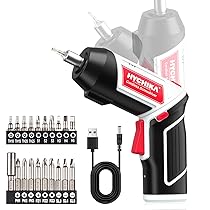 HYCHIKA Avvitatore a Batteria, Avvitatore Elettrico 6 Nm Cacciavite Elettrico 3.6 V 2.0 Ah, Luce LED, Cavo di Ricarica USB, Adatto per Riparazioni Domestiche DIY