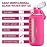 kytffu 64oz Glass Water Bottles with Straw, Half Gallon Motivational Glass Bottle with Silicone Sleeve and Time Marker, 2L Leakproof Large Glass Water Jug for Gym Home Office, Rose Red