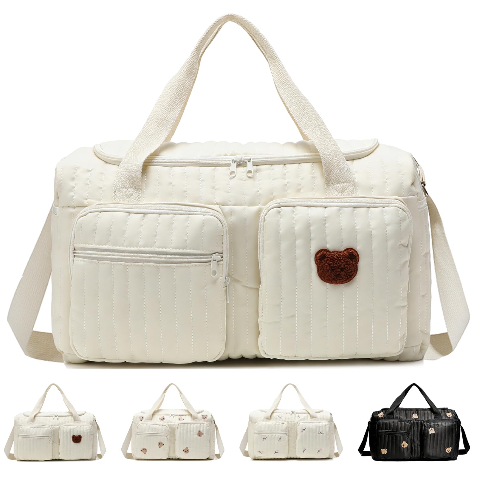 YOUYIKE Sac Langer Maternité Grande, Sac pour l'hôpital, Change Bebe Mommy Bag Matelassé, pour Accouchement à l’Hôpital, Voyage, Camping, Maison, Shopping - 1