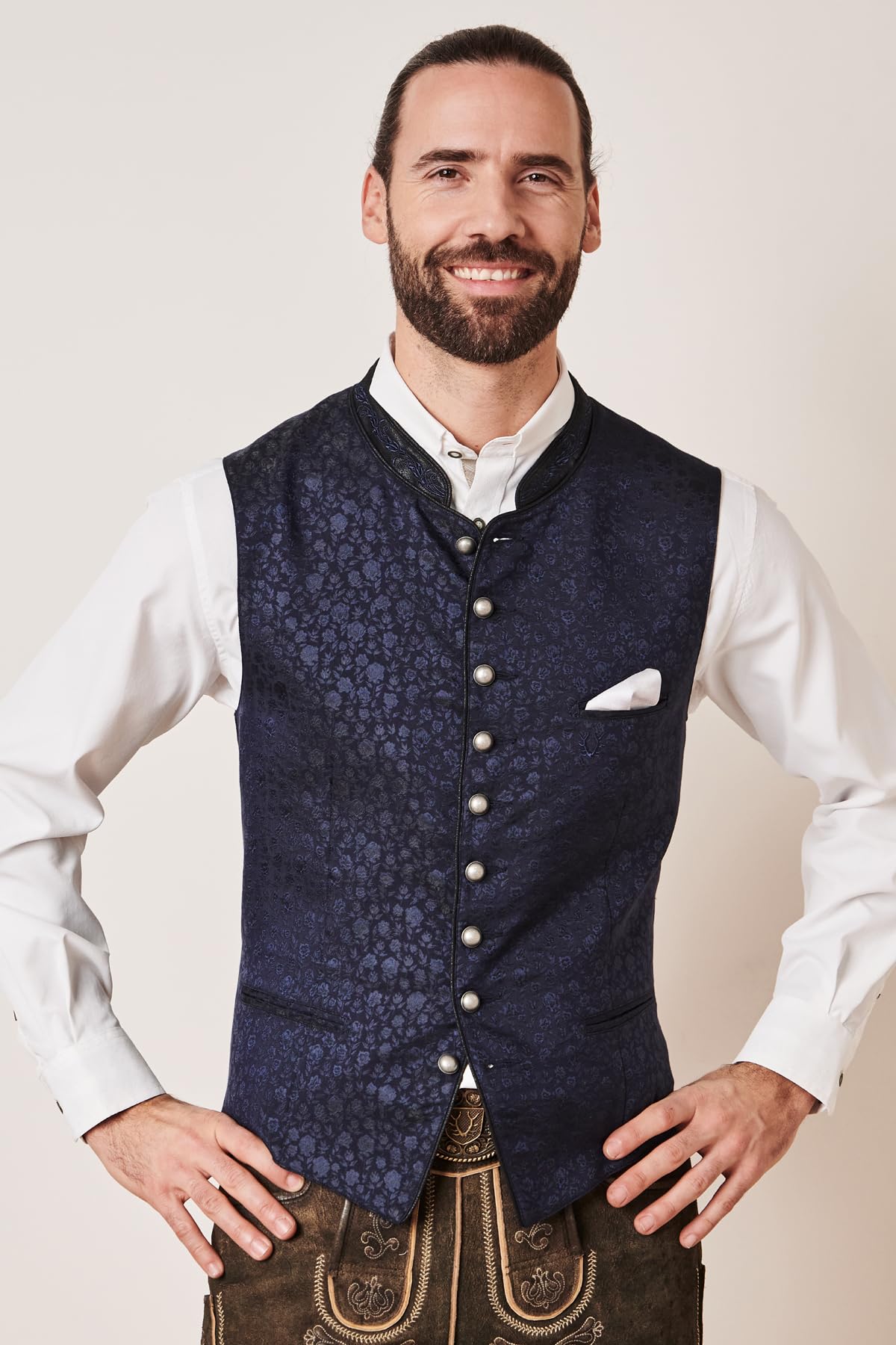 Krüger Herren Trachtenweste kurz, Modell: Juanito, kurzarm, Tracht, Volksfest