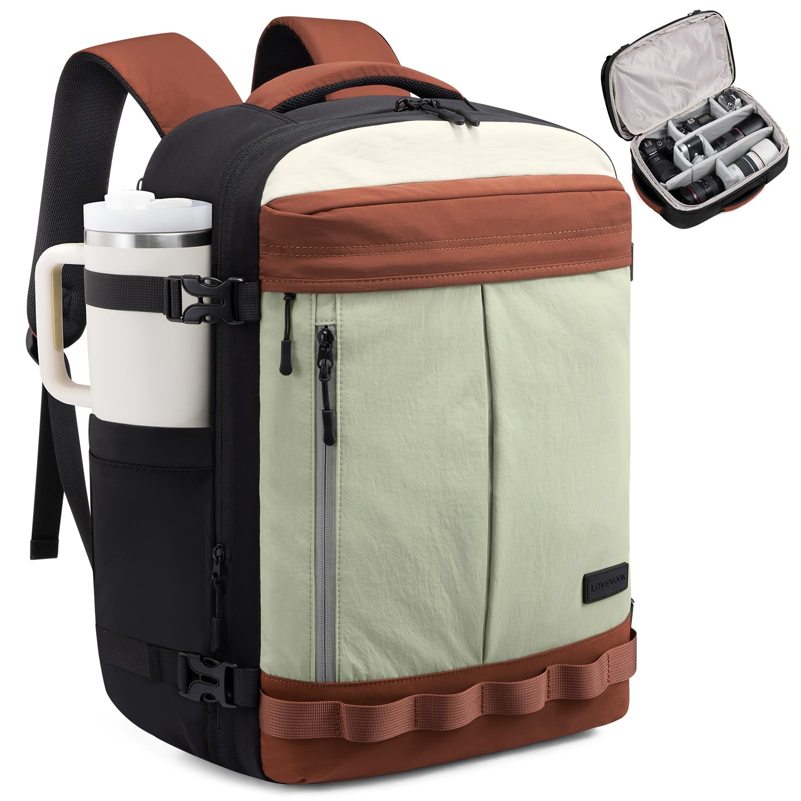 LOVEVOOK Camera Bag Backpack for Photographers, Professional DSLR, SLR & Mirrorless Camera Case, Carry On Personal Item Bags for Women Men, TSA 40L Travel Essentials Compatible with Canon/Nikon/Sony