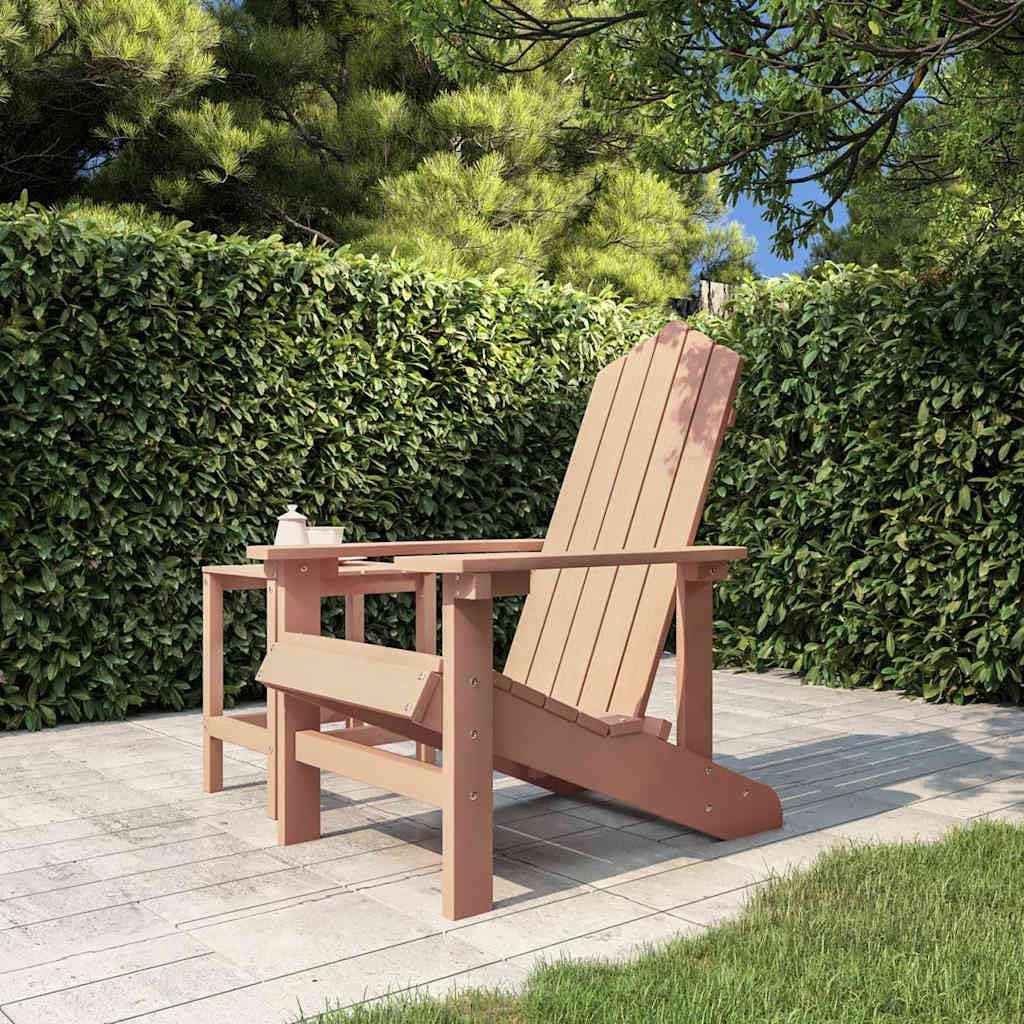 Adirondack fotel ogrodowy HDPE, brązowy, obciążenie 110 kg