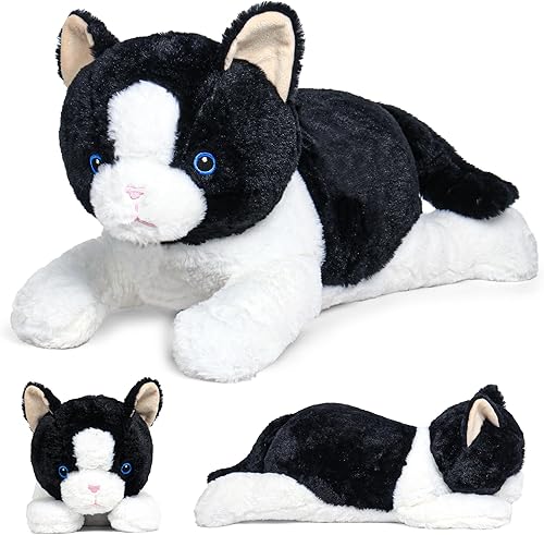 Animales de peluche con peso de 5 libras, felpa de gato grande de 24 pulgadas, lindas almohadas de peluche suaves para adultos, niños y niñas