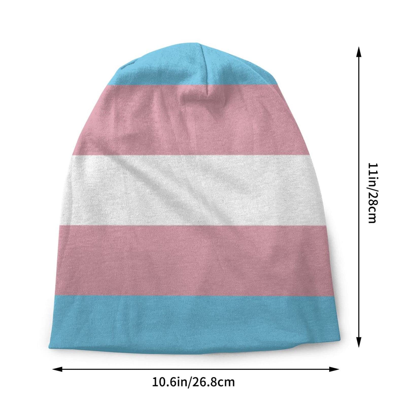 TZT Transgender Pride Flag Beanie Hats Skull Cap Adult Knit Hat Soft Balaclava Baggy Hat Outdoor for Mens Womens