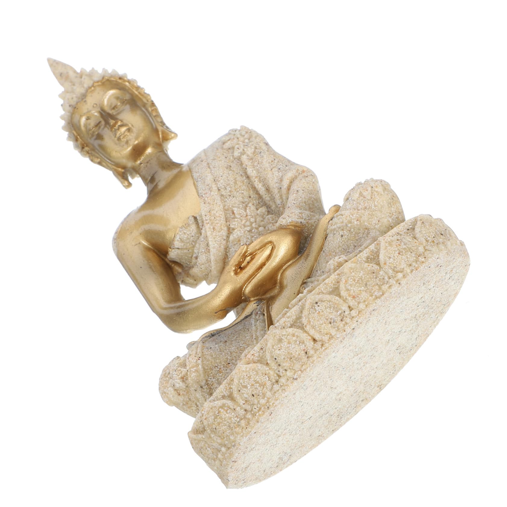 Cabilock Lot De 3 Sculptures De Bouddha en Résine pour Décoration De Table Et Offrande