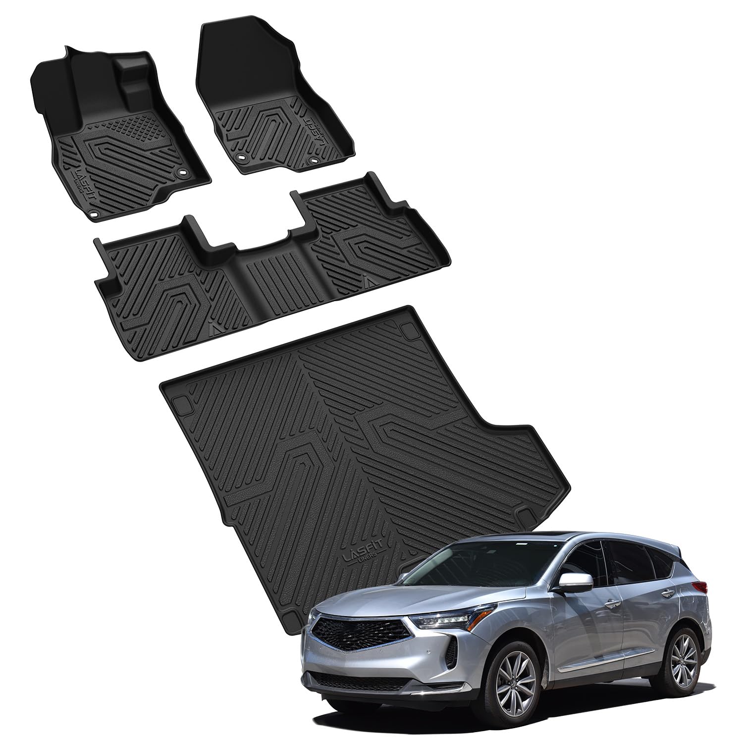 LASFIT Floor Mats &amp; Trunk Cargo Liner for Acura RDX 2019-2026 Full Set Mats