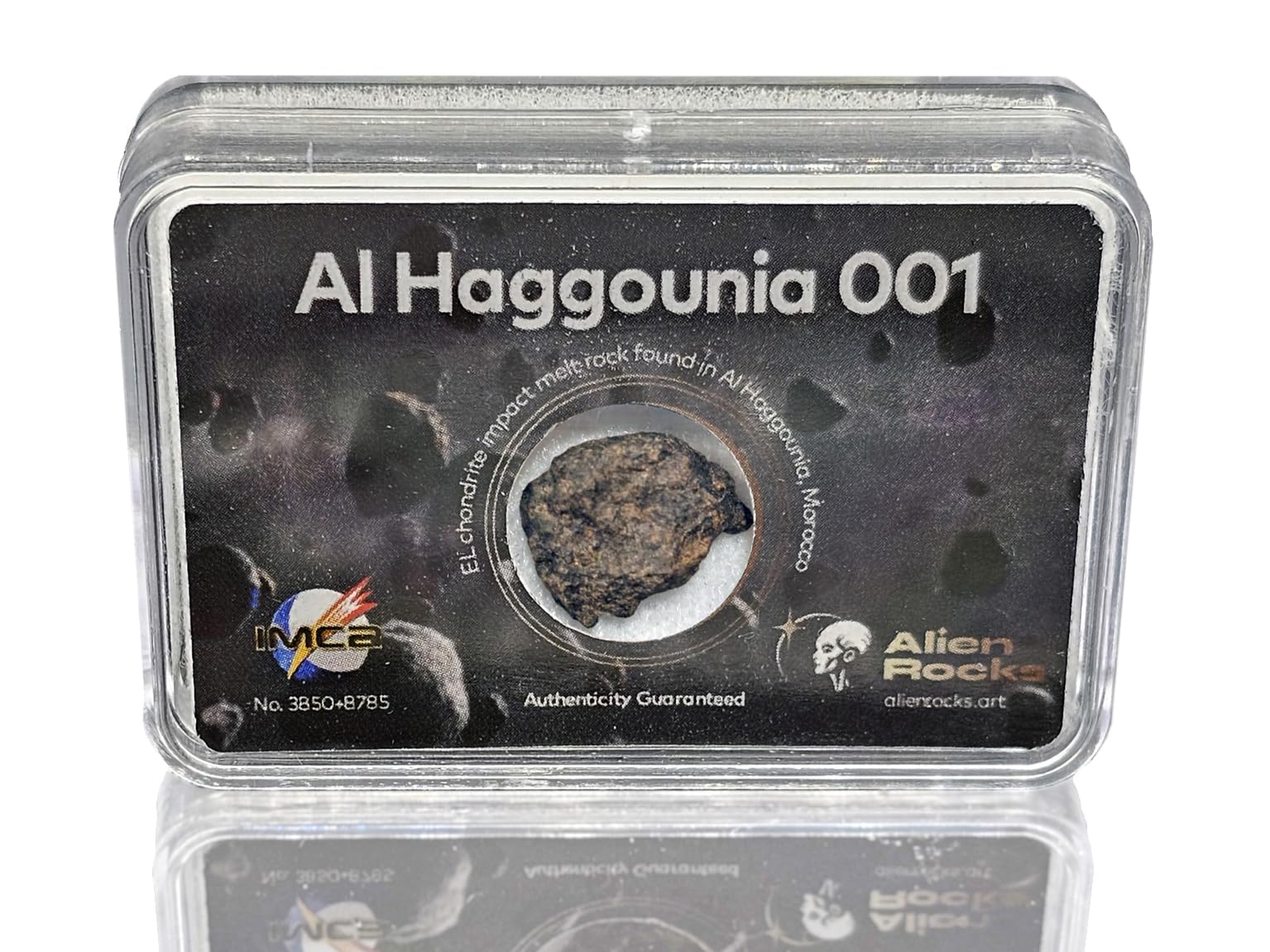Echtes Meteoritenfragment mit Zertifikat – Echter Meteoritengestein aus Al Haggounia 001 Authentischer Weltraum-Meteor-Stein für Sammler, Wissenschaft & einzigartiges Geschenk: 0,5-1 Gramm