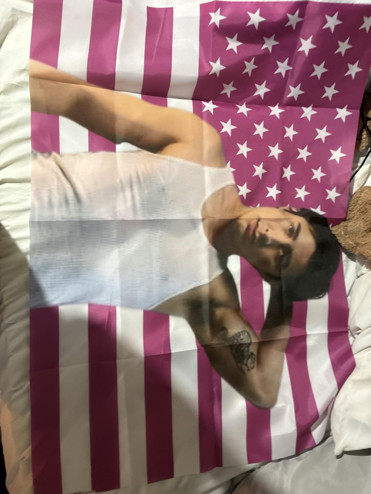 Custom American Tapestry Flag with Picture photo review