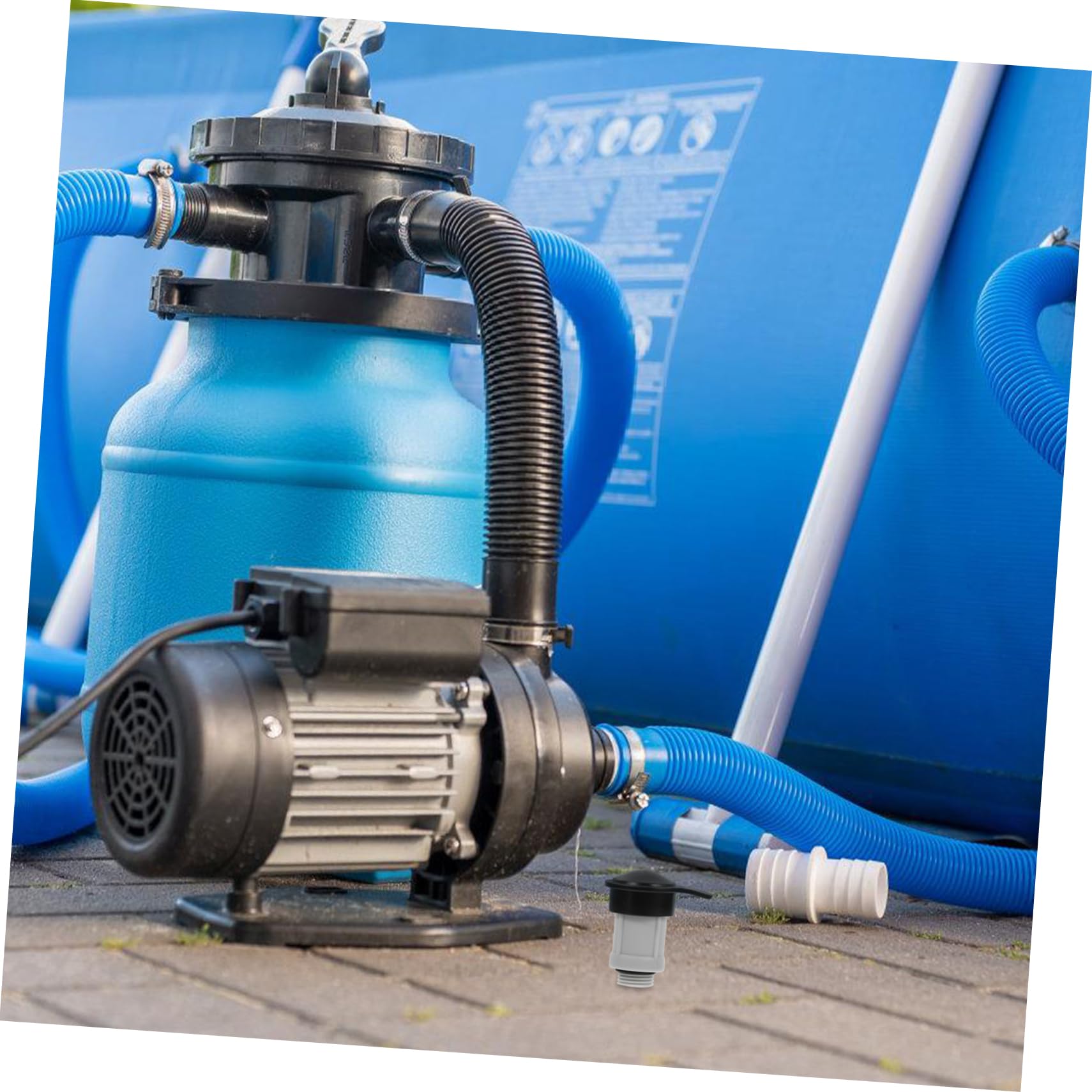 BESPORTBLE 2 Pezzi Valvola Iniezione Aria per Piscina Fuoriterra Compatibile Sfiato Rapido per Drenaggio e Gonfiaggio Ricambio con Connessione Adattatore per Manutenzione Efficiente