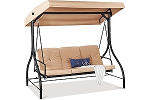 Best Choice Products 3-Seat Outdoor Swing with Canopy