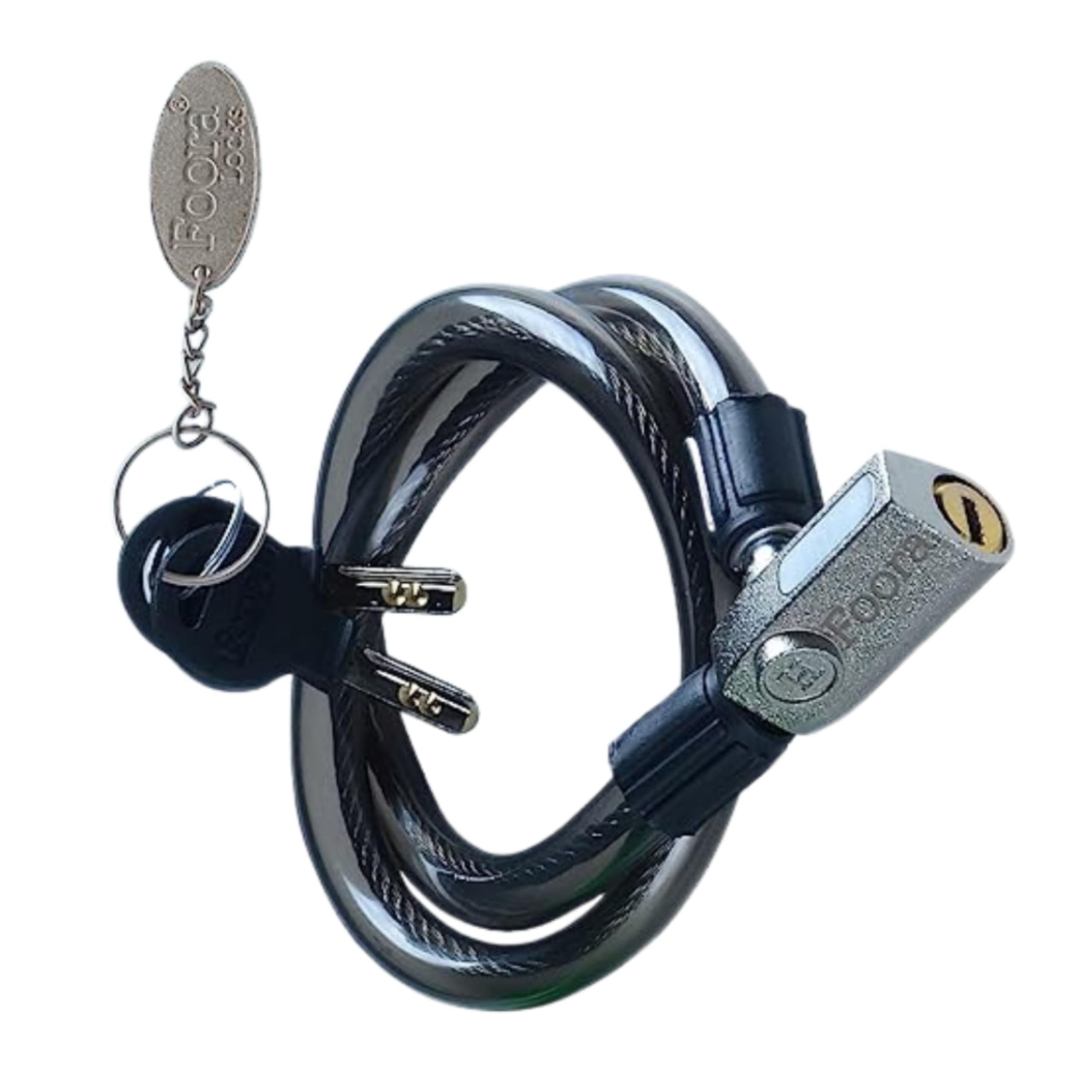 Foora Multipurpose Steel Cable Lock CL-01 Zinc Lock for Cycles