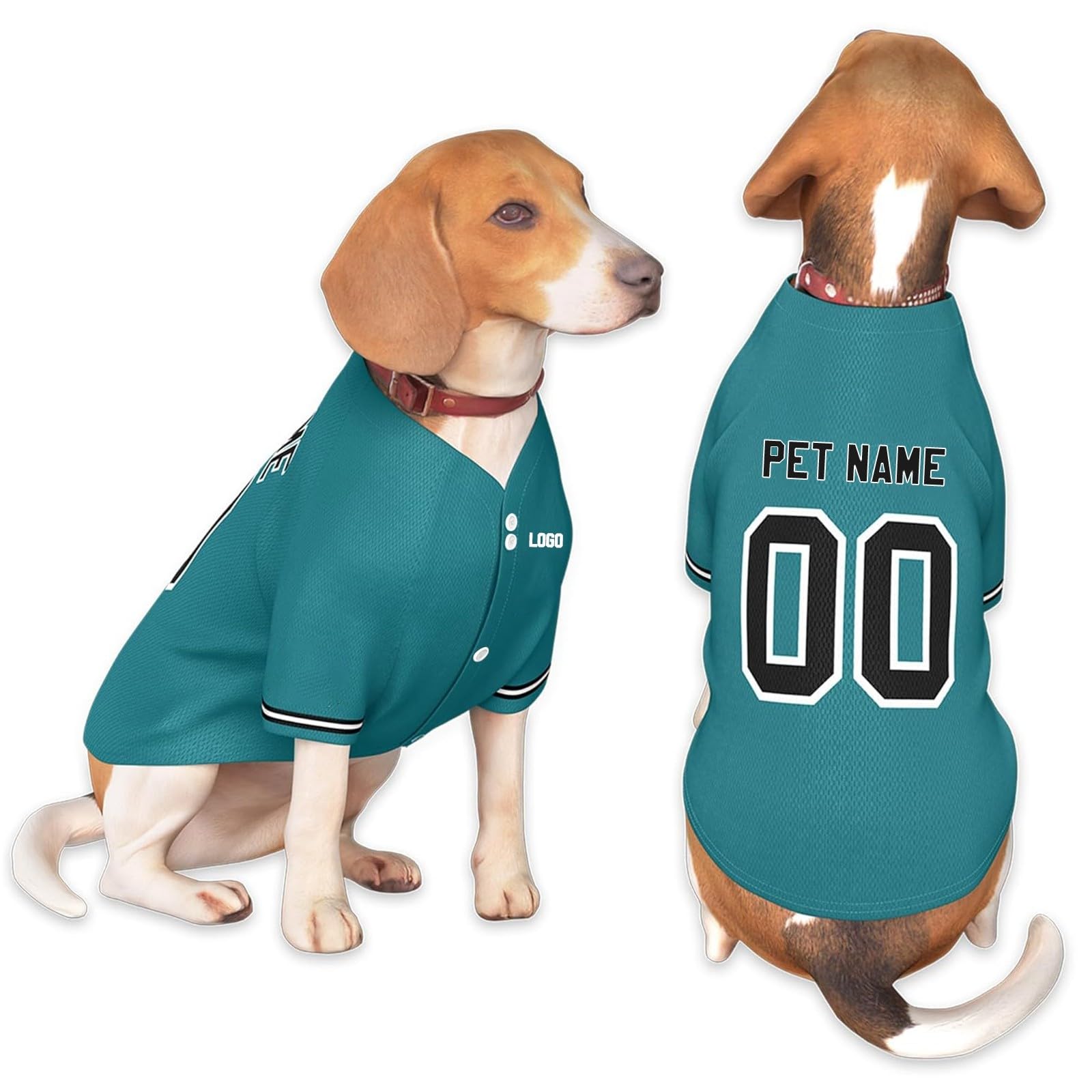 Personalized Dog Clothes Customizable Pet Football Jersey with Number Name Logo Breathable Dog Vest Short Sleeve for Large Medium Small Dogs and Cats