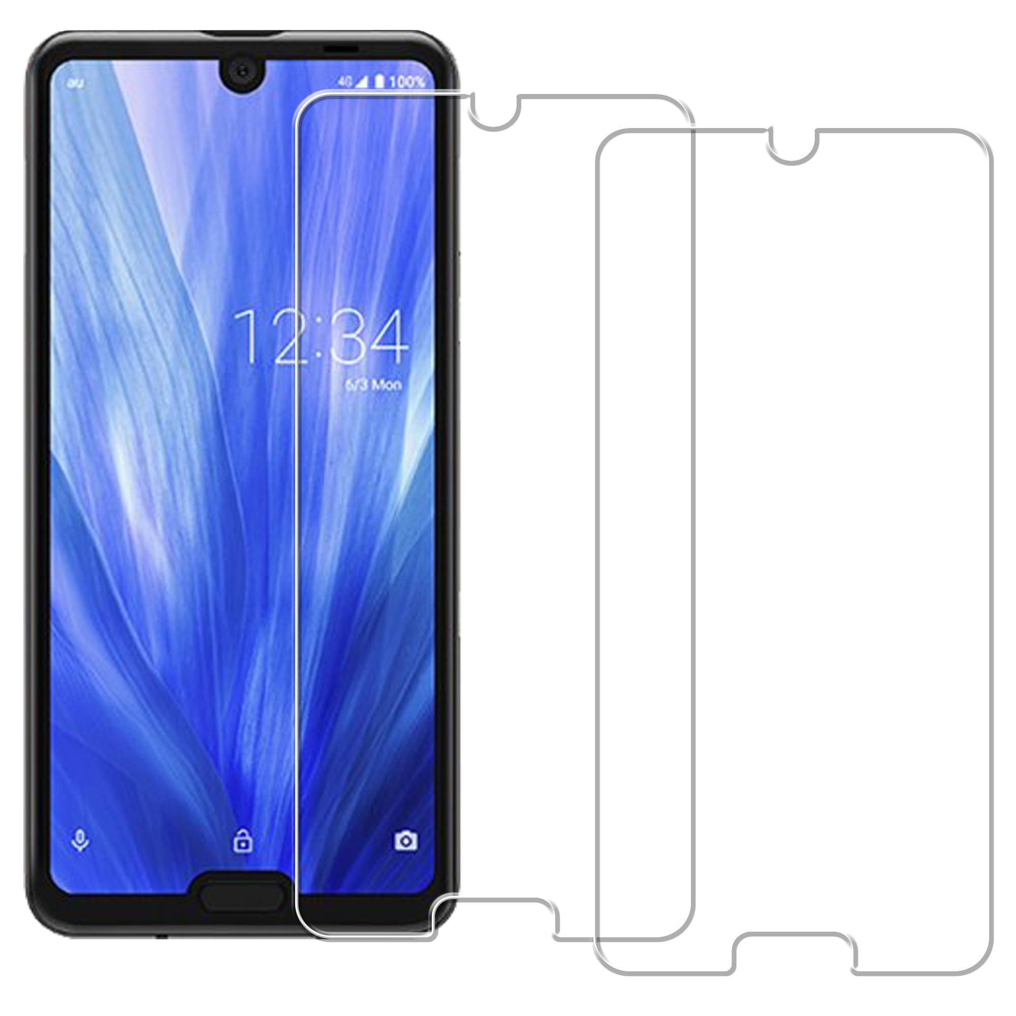 Amazon | HKKAIS aquos r3 フィルム【2 枚セット】日本製硝子採用