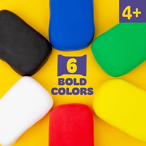Miniatura 2 de Play-Doh Arcilla seca al aire, 6 colores de arcilla vibrantes, arcilla de modelado suave y ultraligera para niños, moldeable, pintable, sin