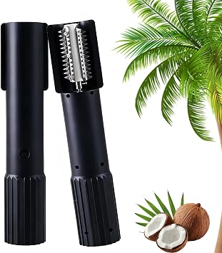 Electric Coconut Grater Machine, Portable Handheld Wireless Coconutscraper Peeler Shredder, Automatic Anti-Splash Rotating Kitchen Grater, Stainless Steel Blade,for Home Kitchen Use Black