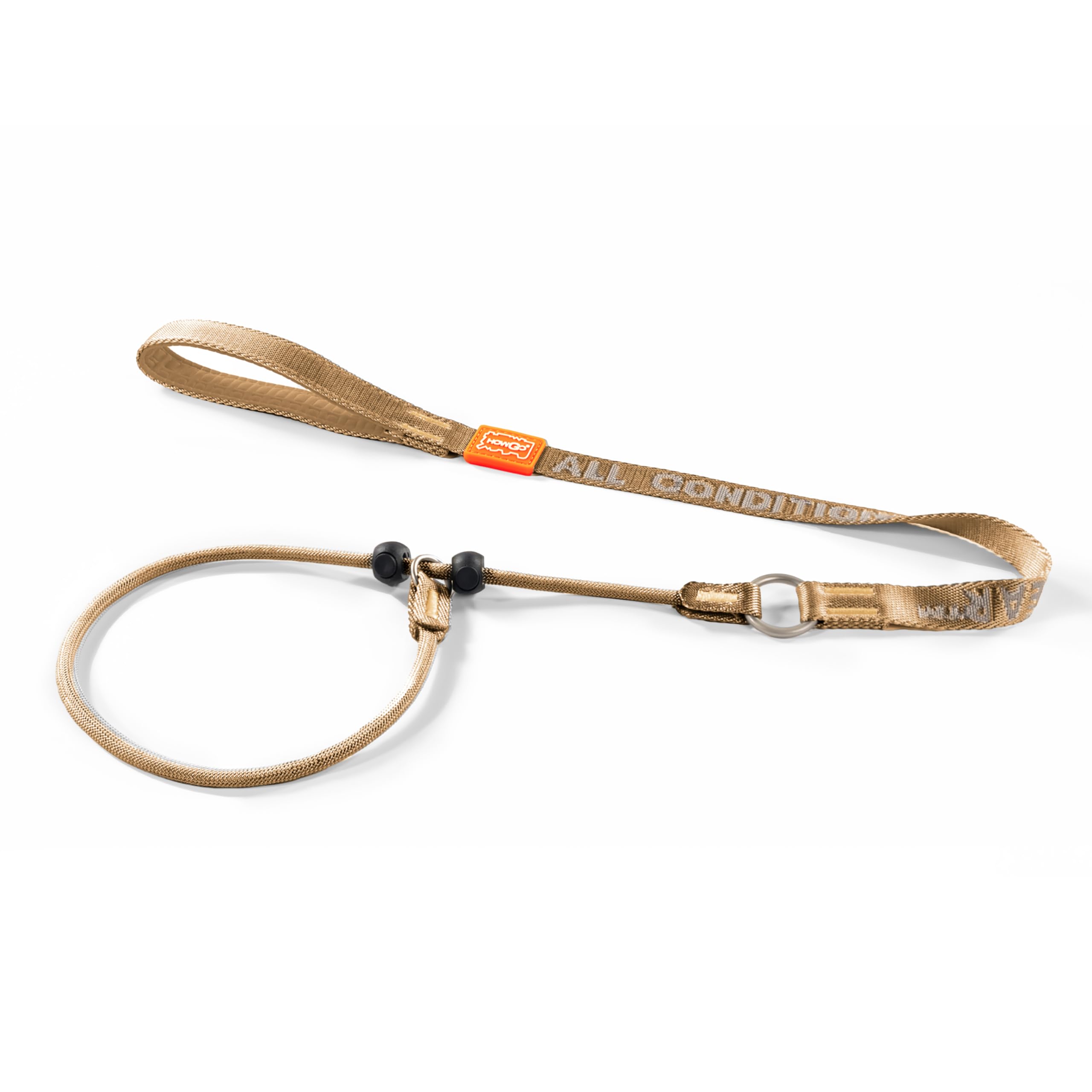 Howgo Dog Slip Lead Dog Leash, Training Leash, No-Pull Lightweight Slip Lead and Collar, Heavy Duty & Durable, Padded Handle, for All Breeds (Brown, 3.6FT)