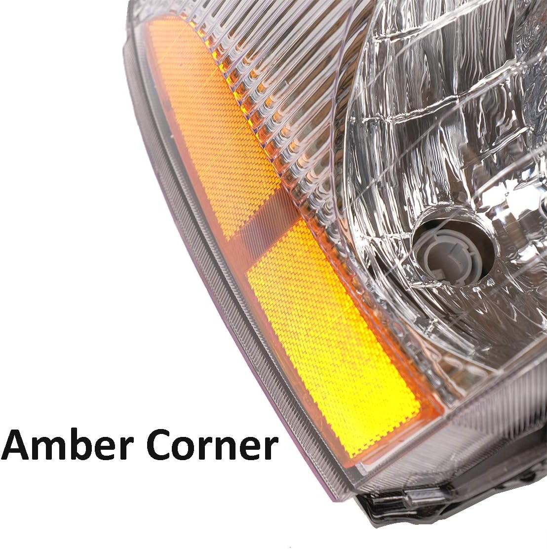 2005-2009 Chevy Equinox Headlights Headlamps Light Replacement Chrome Housing Amber Corner Left +Right 05-09