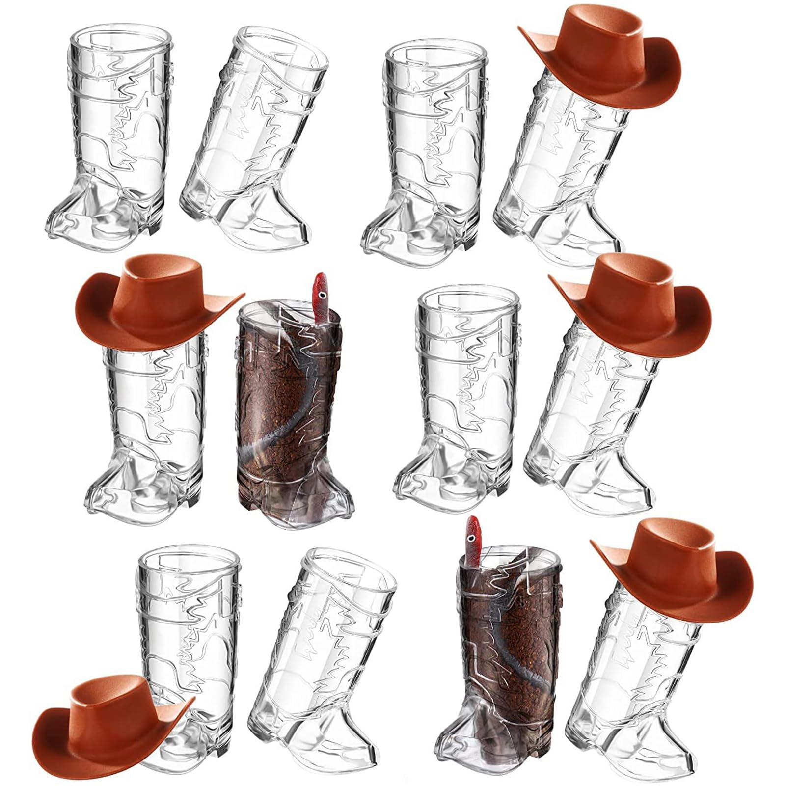 Set di bicchierini da shots da 2 cl in vetro opaco satinato per Vodka,Tequila, trasparente, 24
