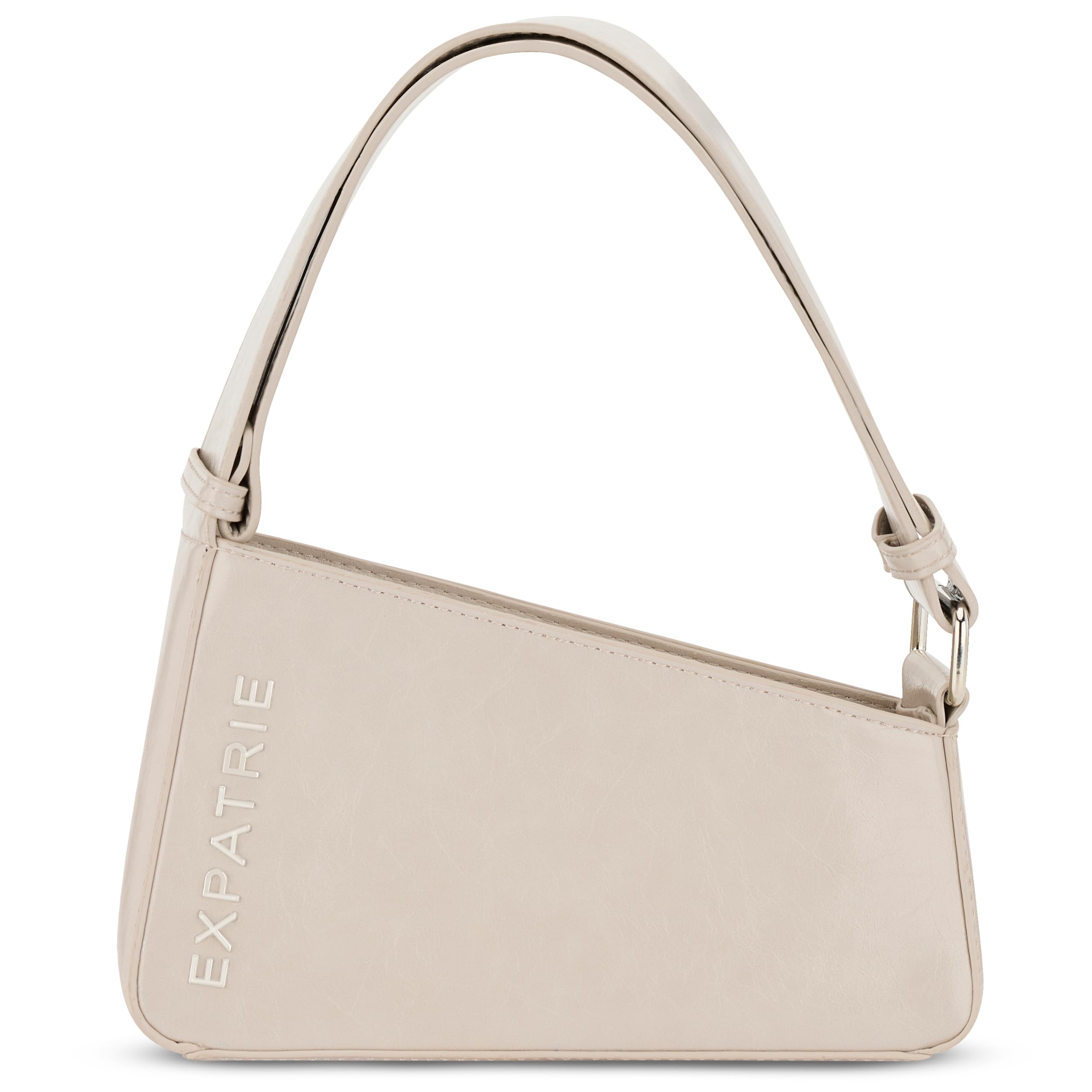 Expatrié Handtasche Damen - Georgia - Asymetrische Schultertasche aus Kunstleder für Tag & Nacht - Y2K Vintage Ledertasche Klein - Breiter Schultergurt