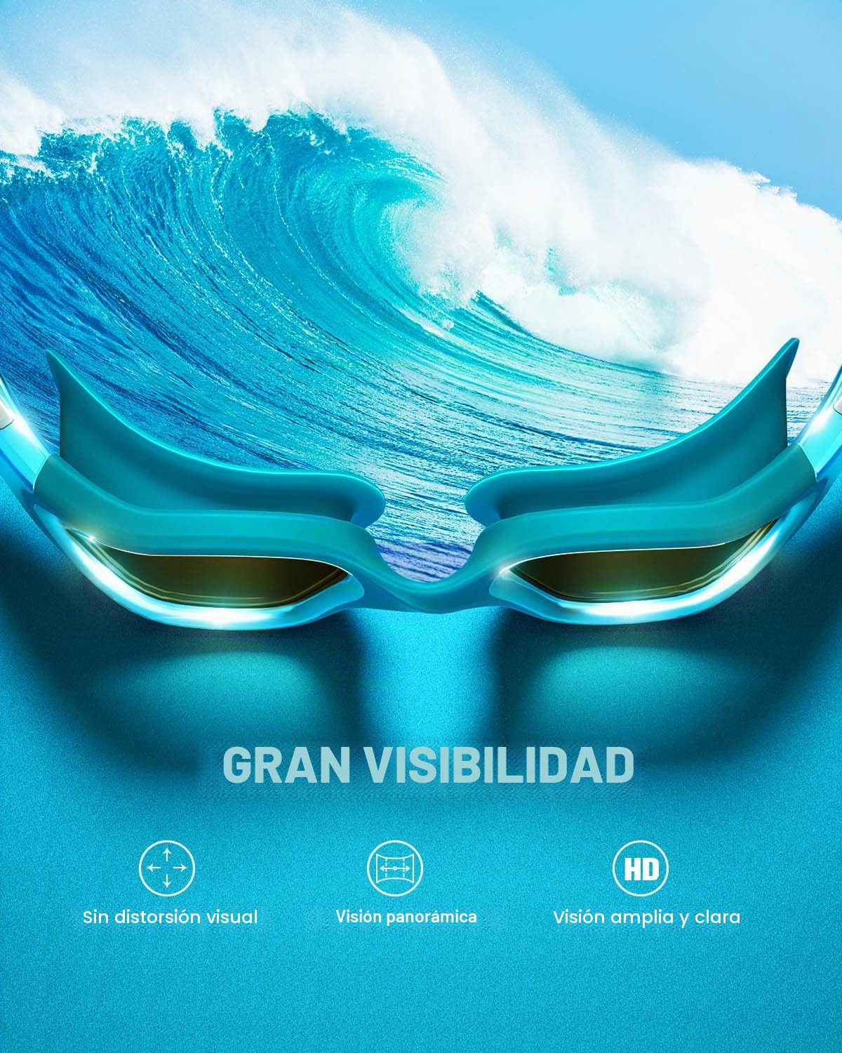 ZIONOR G1MINI ULTRA Gafas de natación polarizadas fotocromáticas para niños y niñas, protección UV, a prueba de fugas, correa fácil ajustable para natación