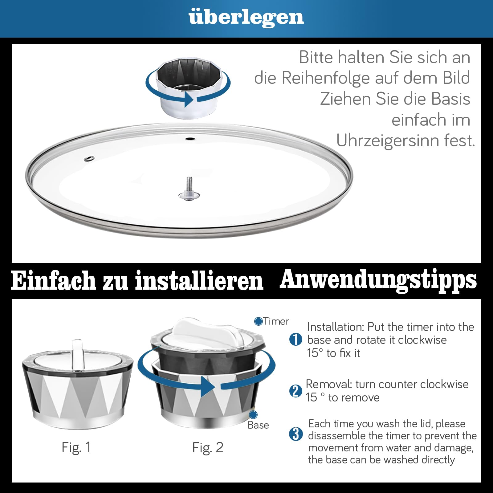 12-teiliges Einkochset Starter Kit, 24L Edelstahl Einkochtopf mit Glasdeckel und Einmachgitter, All-in-One Einmachtopf Set zum Einkochen von Marmelade Gurken Obst, für Anfänger
