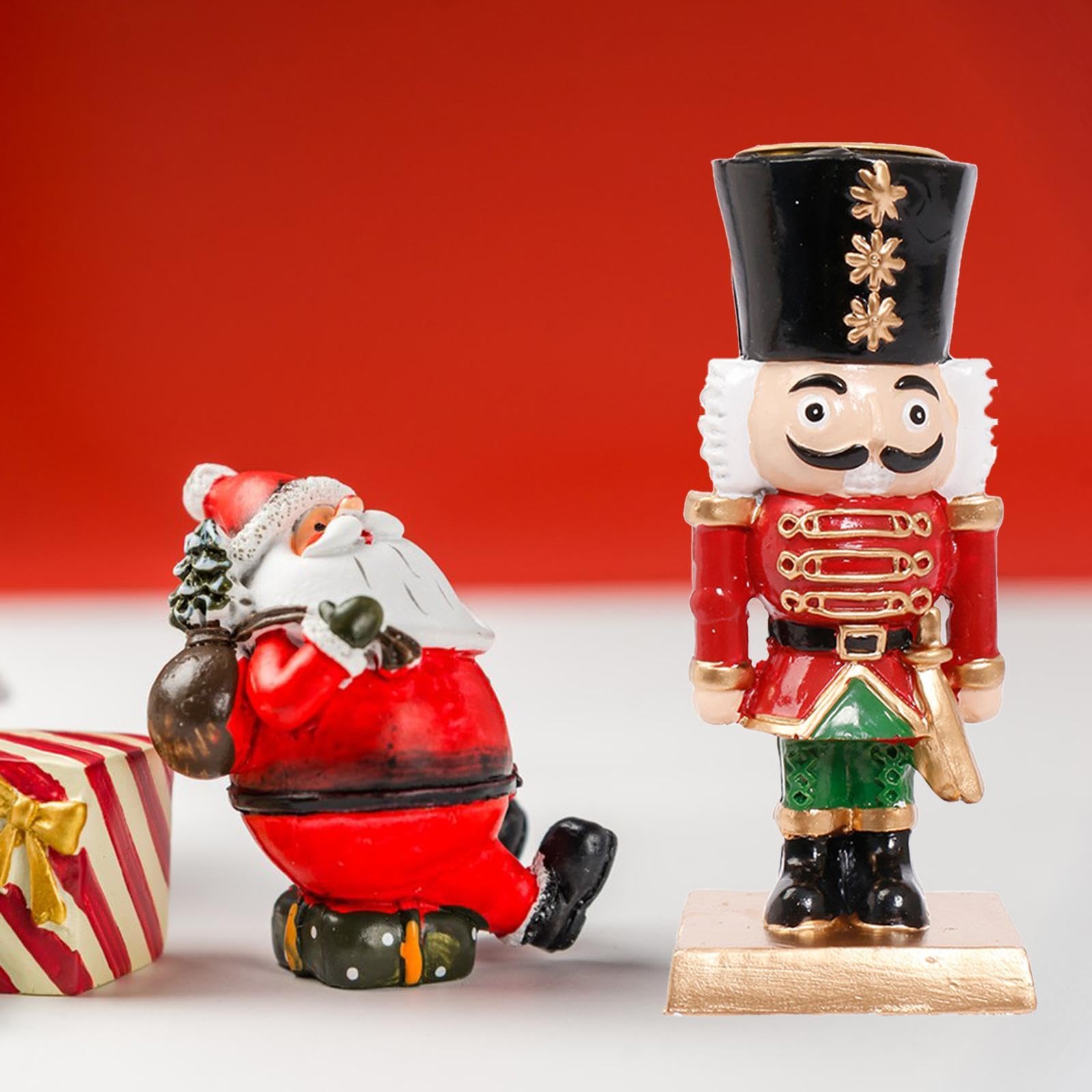 6X Bougeoir Conique, Bougeoir, Décoration de Noël pour Salon