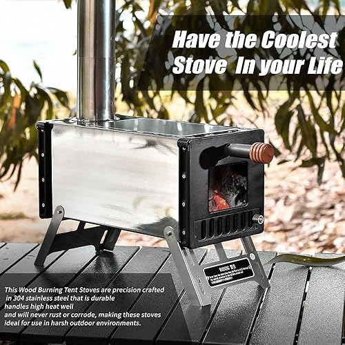 Miniatura 2 de Estufa de tienda portátil al aire libre multiusos tienda de campaña Calefacción Estufa de campamento Estufa de tienda de campaña Estufa de quema