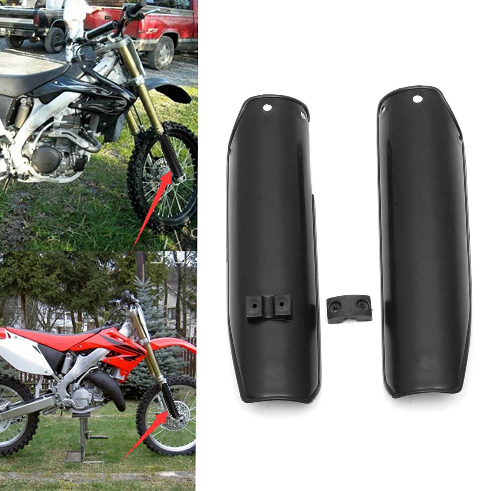 Nettoppo 1 Pair Pit Dirt Bike Forcella Anteriore Ammortizzatore Protector Covers Fork Guards Per 90Cc 125Cc 140Cc 160Cc Universale Motocross