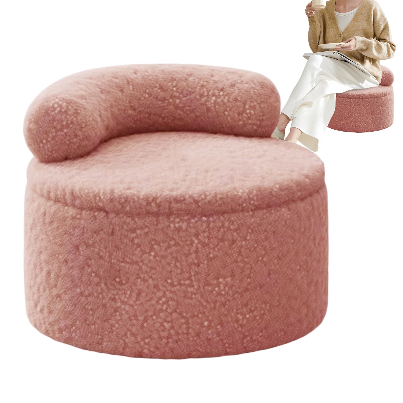 Pouf ottoman avec de repos intégré pour éliminer le désordre sous votre canapé