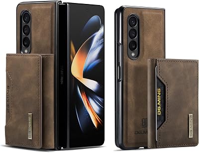 UDBKKDX 2 in 1 Detachable Wallet & Phone Case for Google Pixel Fold, Magnetic adsorption Matte Leather with Viewing Stand Camera Lens Protection Shockproof Card Holders Cover case