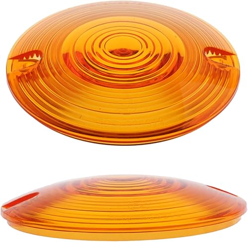 Miniatura 2 de NTHREEAUTO - Cubierta de lente de luz direccional plana de 3 14 pulgadas ámbar compatible con Harley Touring Electra Glide Road King Softail