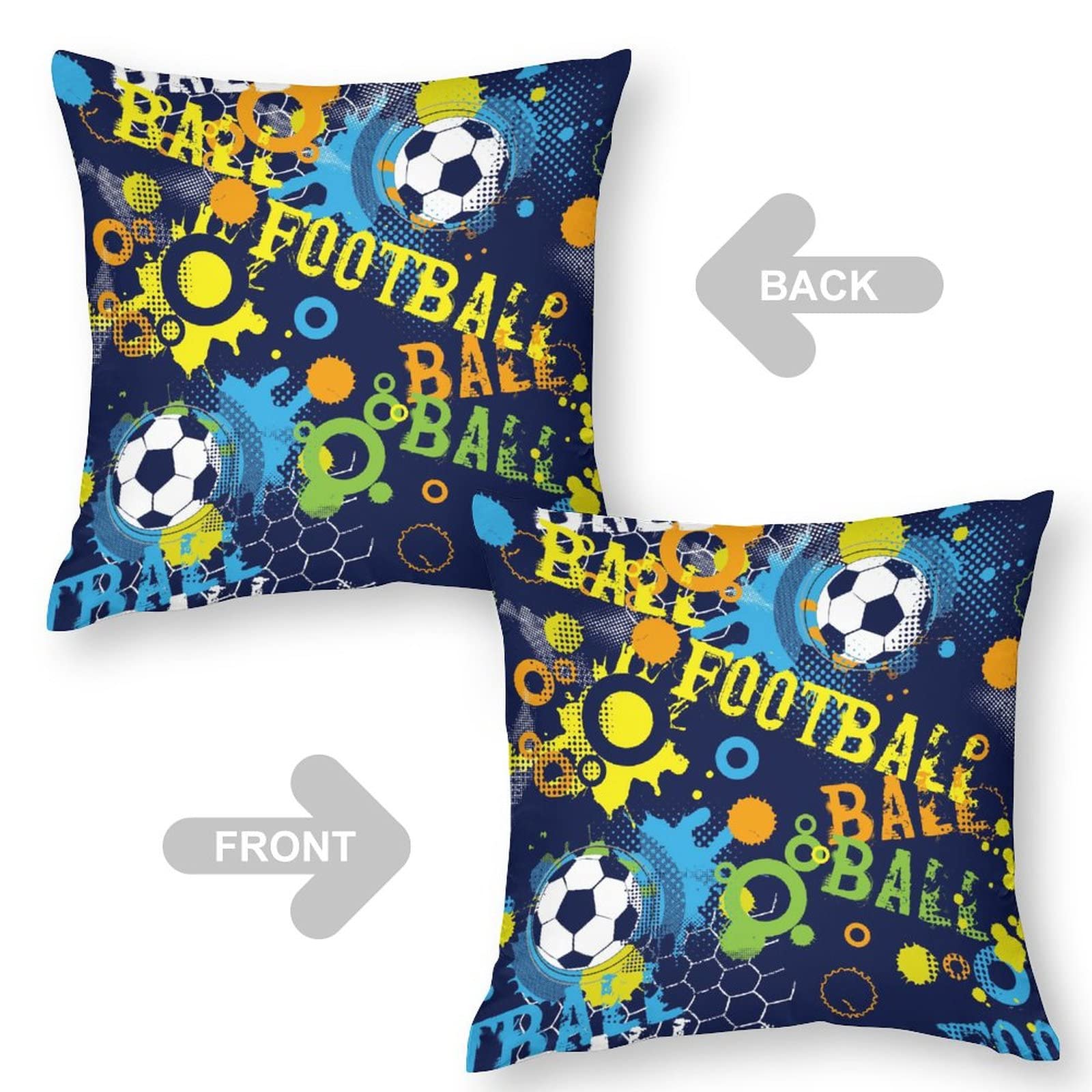 Federa Per Cuscino Quadrata 45x45 Cm, Con Motivo Calcio Arsenal, Stampa Fronte/retro