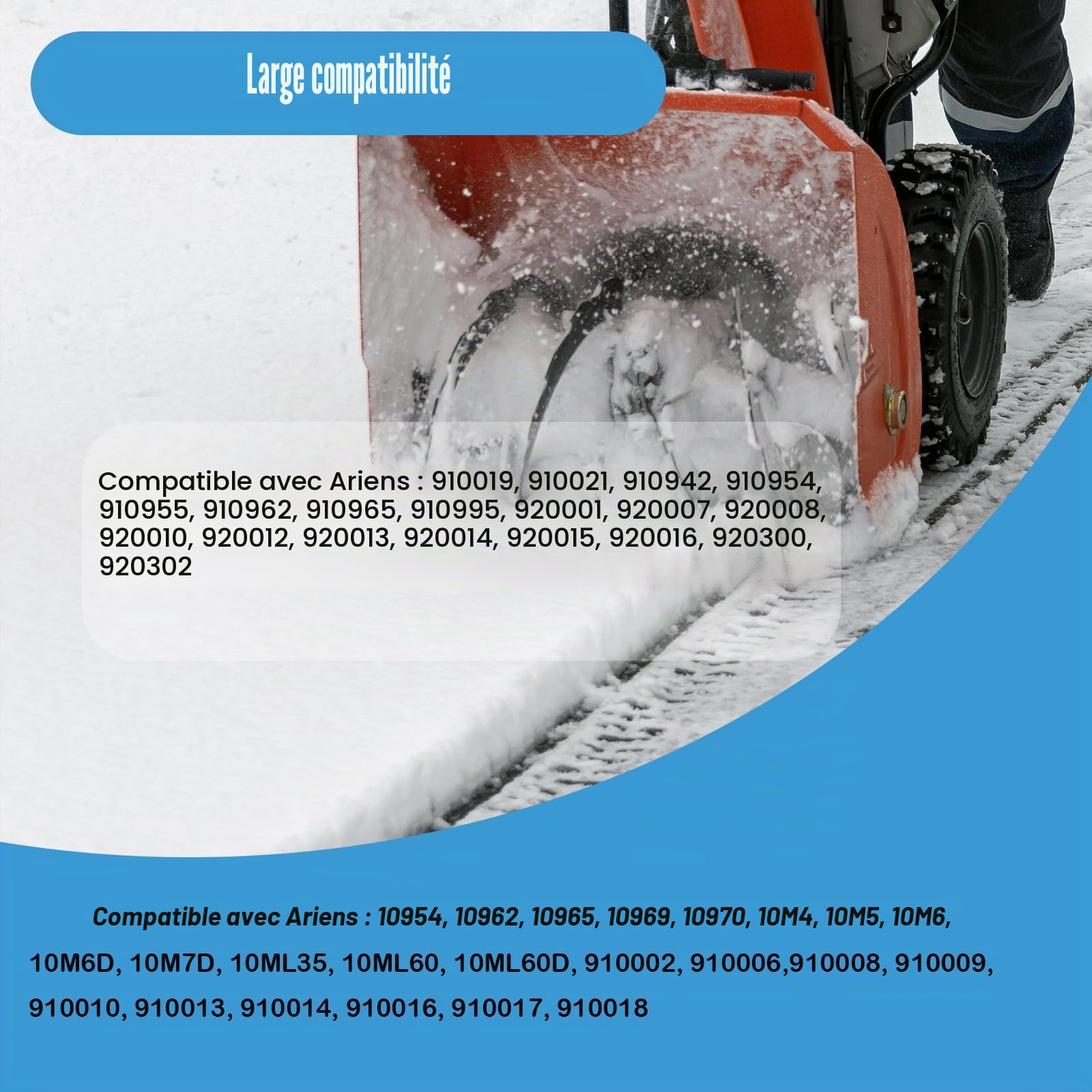 Disque d'entraînement pour souffleuse à neige 04743700 compatible avec la souffleuse à neige Ariens 00170800, 00300300, 1720859, AM122115, 741316 - Également pour tondeuse à gazon Snapper et