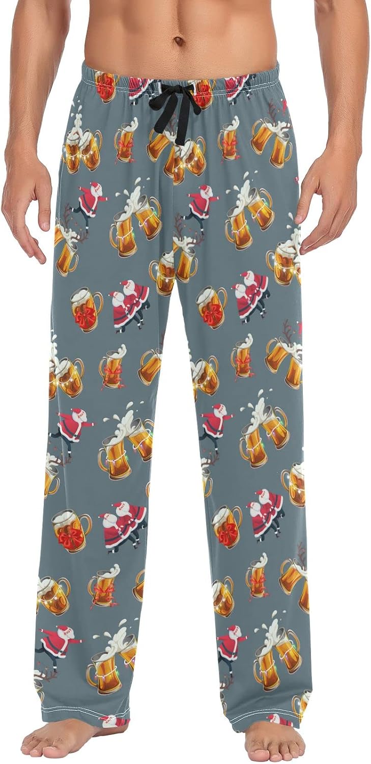 Ollabaky Men's Pajama Pants Sleepwear Lounge Pajama Bottoms with Pockets, S M L XL XXL