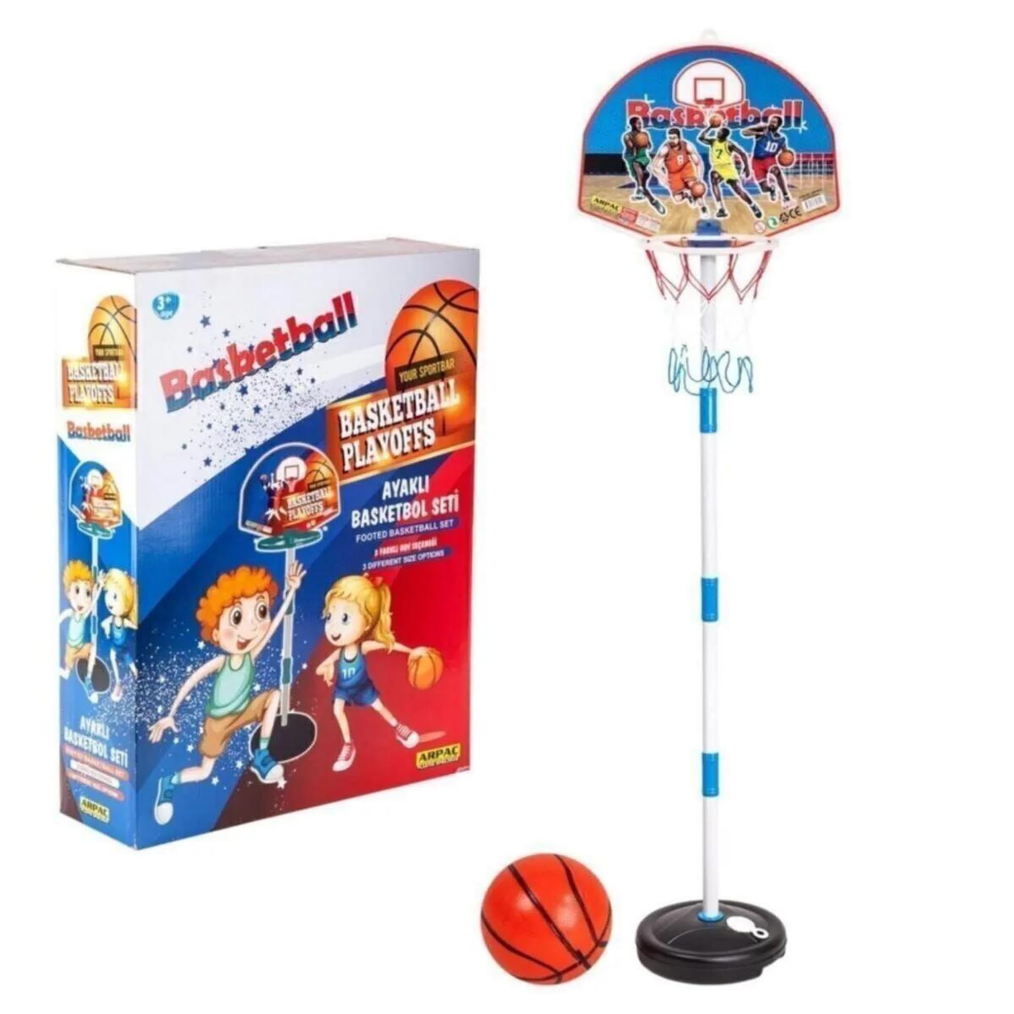 Giffy/Ayaklı Büyük Boy Basketbol Potası 120cm Portatif Basketbol Pota Ayarlanabilir Boy